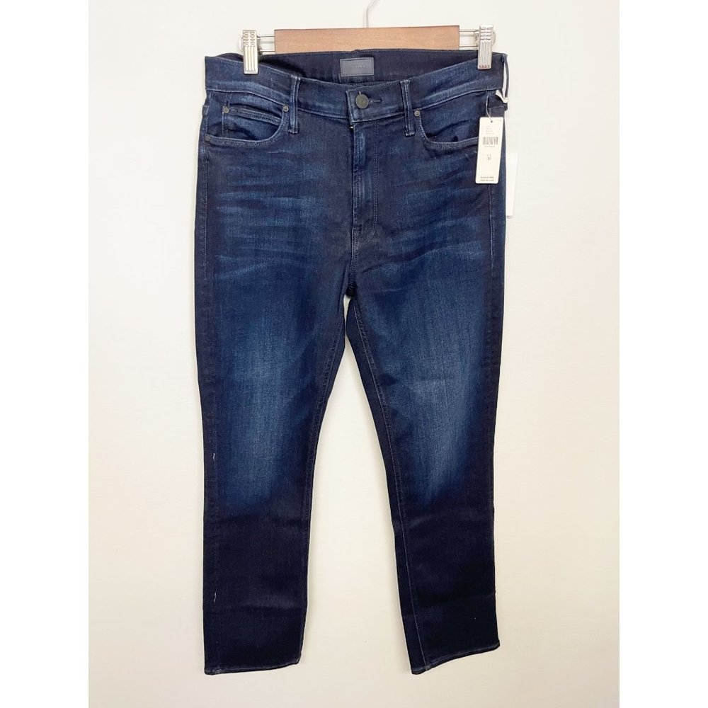 MOTHER The Dazzler High-Rise Straight Ankle Jeans